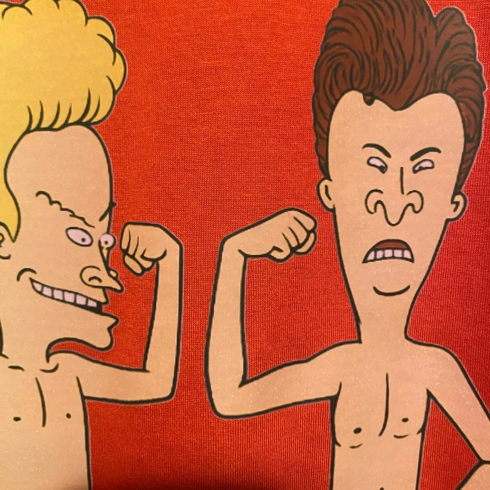 NWT!!  BEAVIS AND BUTTHEAD- FLEXIN ON THESE HOES Tshirt - Picture 3 of 6